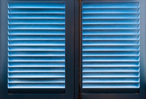 blue wooden shutters